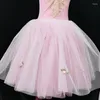 Stage Wear Pink Ballerina Dress Kids Girls Adult Women Professiona Ballet Long Tutu Outfit Swan Costume