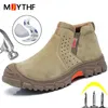 Boots Mjithf Сварная безопасность для мужчин, противодействующих строительных рабочих рабочих мест.