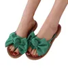 Kvinnor Sandaler Fashion för damer solida platt tofflor Bownot Casual Shoes Animal House 8766