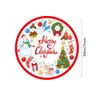 Disposable Dinnerware Christmas Party Tableware Set Xmas Decoration Accessories Banner Plate Cup Napkin Tablecloth Year Decor 230131