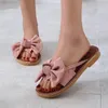 Dames Sandalen Mode voor Dames Effen Platte Slippers Bownot Casual Schoenen Animal House 8766