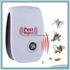 Pest Control Mosquito Killer Reject Electronic Trasonic Repeller Rat Mouse Cockroach Repellent Anti Rodent Bug House Drop Delivery H Ot3Yq