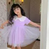 Girl's Baby Girls Summer Clothing Korean Style 2023 New Princess Mesh Fairy Dress Children Patchwork Dresses #7256 0131