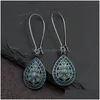 Dangle Chandelier Fashion Jewelry Womens Vintage Water Drop Earrings Hollow Out Delivery Dhocw