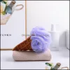 Bath Brushes Sponges Scrubbers Ice Cream Rainbow Cartoon Ball New Creative Sponge Cone Bathball Flower Drop Delivery Home Garden Dhioq