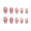 Faux ongles Faux Ins Style Faux plastique Design tendance en relief CamelliaFaux perle artificielle