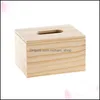 Pudełka na tkanki serwetki 1PC drewniane pudełko pudełko serwetek Karton Prostota Strata STRO PAPIERE PAPIEROWE DO DOMOWEGO SAMO