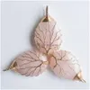 Charms Pietra naturale Cristallo Albero della vita Pendenti Rose Quarzo Filo d'oro Avvolto Gioielli alla moda Creazione di gocce all'ingrosso Deliv Dhgarden Dhbpp