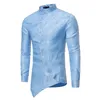 Camisas casuais masculinas 2023 Primavera e outono Camisa de manga longa Personalidade de designer fino Vestido de noiva de baile de luxo