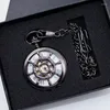 Montres de poche Top marque rétro Steampunk sculpture creuse chaîne Fob mécanique avec cadeau Drop PJX1364