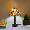 Lampade da tavolo europeo antico giada agata piccola lampada da bar in pelle luce notturna creativa moda decorazione comodino
