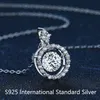 Pendant Necklaces Smyoue 10.8 CT Moissanite For Women Simulated Diamond Necklace S925 Sterling Silver Jewelry Girl Valentine's Day Gift 230131