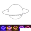 Party Decoration Planet Shaped High Brightness Colorf Led Light Neon Sign Lamp Creative And Charming Lightweight For Wedding Drop De Dhuex