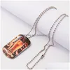 Colliers de pendentif Transter thermique sublimation vide en acier inoxydable bricolage Pendants Designer Bijoux de No￫l Saint Valentin pour wome dhx9w