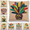 Geometrische jigsaw ananas -serie digitale bedrukte 7 kas kleurrijke huizendecoratie sofa kussens deksel kussen covers maat 45*45 cm