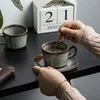 Koppar tefat enkel vintage kaffekopp frukost keramik redskap och miljövänliga tazas de ceramica creativas drickware eb5bd