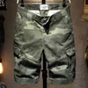 Pantaloncini da uomo Pantaloncini cargo estivi Uomo Camouflage Camo Casual Cotton MultiPocket Baggy Bermuda Streetwear HipHop Pantaloncini tattici militari X G230131