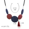 Pendant Necklaces PINKSEE Korean Version Geometric Colorful Resin Round Tassel Necklace Fashion Autumn Winter Sweater Chain For Women