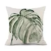 Pillow Leaves Cover Tropical Plants Watercolor Leaf Modern Minimalist Sofa Pillows Case Home Decor Living Room Chair Pillowcase