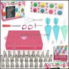 Baking Pastry Tools 52 Pcs/Set Bags Add32 Nozzle Set Bag Tips Kitchen Diy Icing Pi Cream Cookie Tool Cake Decorating Drop Delivery Dhprh