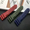 whole Black Blue Red Green watch band Silicone Rubber Watchband fit for Panerai Strap pin buckle 24mm 26mm290Z1141730