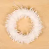 Decorative Flowers 11.8inch Door Front Wreath Po Props Halloween Hanging Artificial White