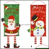 Decora￧￣o de festa ador￡vel feliz natal decora￧￵es de casas ornamentos pendurados pano de pano shopp shopp shopp shopp shop sinalizador de decora￧￣o de porta de natal bandeiras dhqou
