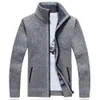 Hommes Chandails D'hiver Épais Chandail Tricoté Manteau À Manches Longues Cardigan Polaire Full Zip Mâle Causal Plus La Taille Vêtements pour L'automne 230131