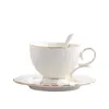 Кружки керамическая кофейная чашка домой простая костяная китайский цветочный чай английский день и блюдца