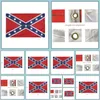 Banner Flags USA Confederate Flag Two Sides Printed Union Rebel Star M￶nster Polyester Banners Varor i lager 5yh H1 Drop Delivery H OTLJW