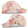 Casquettes de baseball Casquette de baseball pour femmes à imprimé de fleurs de mode Casquettes de queue de cheval réglables coréennes Casquettes de protection solaire extérieure florales Hip Hop Casquettes Streetwear G230201