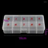 Lagringsflaskor 10/12Slot Tom Clear Nail Art Decoration Box Jewelry Beads Gems