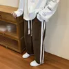 Erkek pantolon kahverengi eşofmanlar erkekler rahat kadife bahar sonbahar Kore moda bol pantolonlar vintage trend sokak kıyafetleri y2k erkek kıyafetler 230131