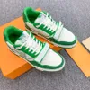 2023 Designer Sneaker Treinador Virgil Sapatos Casual Calfskin couro Abloh Branco Verde Verde Azul Letra Plataforma Plataforma baixa Tamanho 38-45 kmjkkgf000002