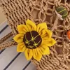 Evening Bags Hollow Hand-carried Messenger Dual-purpose Straw Bag Summer Sunflower Small Woven Fashionable Beach