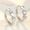 Boucles d'oreilles créoles petits coeurs femmes boucle d'oreille accessoires discrets polyvalents cadeau de saint valentin mode coréenne