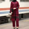 민족 의류 이슬람 패션 Abaya 드레스 아랍 중동 이슬람 의류 여성용 Eid Mubarak 사우디 아라비아 두바이 캐주얼 Abayas 바지 세트 230131