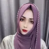 Halsdukar hu9 10st diamant kvinnor vanlig bubbla chiffong halsduk hijab wrap printe fasta färg sjalar pannband hijabs halsdukar/halsduk