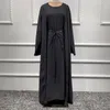 Abbigliamento etnico Open Abaya Dubai Turchia Islam Bangladesh Arabo Musulmano Imposta Hijab Preghiera Abito lungo per donna Robe Longue Kimono Femme Musulmane 230131