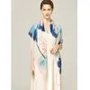 Halsdukar Hangzhou presenterade figur 120 cm Silk Square Scarf Elegant Literary Lady Mulberry Gift