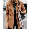 Frauen Anzüge Blazer 2023 Herbst Winter Frauen Mode Damen Mantel Schlank Graben Mantel Blazer Langarm Jacke OL Formale