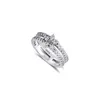 Klusterringar glittrande snöflinga ring 925 sterling-silver-jewelry diy mode europeiska smycken för kvinnor grossistkvinna gåva