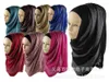 Foulards (12 pièces/lot) longue écharpe musulmane, Hijab islamique, couleurs assorties QK003