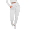 Pantalons pour femmes Capris femmes survêtement décontracté couleur unie Sport taille élastique cheville manchette pantalons de survêtement serrés avec poche