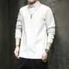 Men's T-Shirts Mens Long Sleeve T-shirt Dralon High Turtleneck Bottoming Shirt Warm Winter Blouse Men Tops Solid Color Comfortable T Shirts Y2302