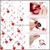 Party Decoration 12/24pcs/Lot Red Love Heart Tak