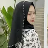 Sjaals hu9 10pcs diamant dames gewone bubble chiffon sjaals sjaal wrap print vaste kleur sjaals hoofdband hijabs sjaals/sjaal