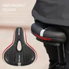 Seldas Bicicleta grande espessado macio espessado 3D Pad Pap Sponge Cushion Reflexive Mountain Road Bike Saddle Acessórios de assento confortáveis ​​0131