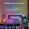RGBIC LED Neon Sign Halat Işığı Müzik Senkronizasyonu Akıllı Uygulama 16 Milyon DIY Renk Alexa Google Assistant ile Çalışıyor