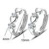 Boucles d'oreilles créoles petits coeurs femmes boucle d'oreille accessoires discrets polyvalents cadeau de saint valentin mode coréenne